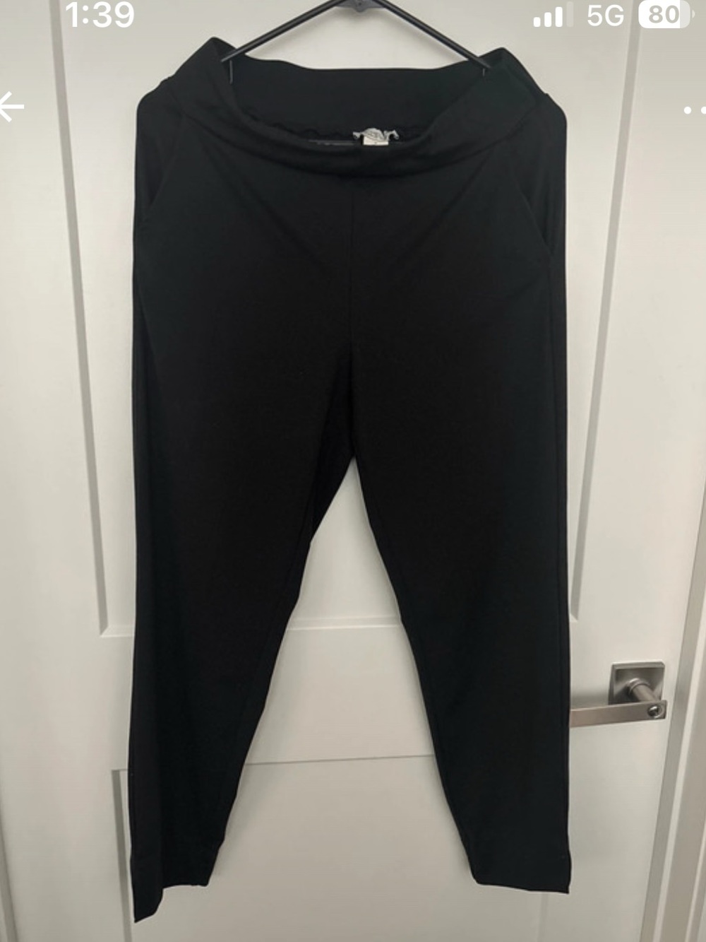 Rachel Zoe Black Ankle-Slit Cropped Pants